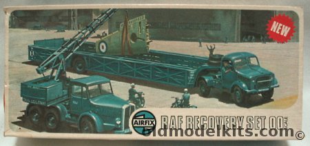 Airfix 1/76 Thorneycroft Amazon w/Coles Mk7 Crane and Bedford OX Tractor and 'Queen Mary' trailer-RAF Recovery Set, 03304-8 plastic model kit